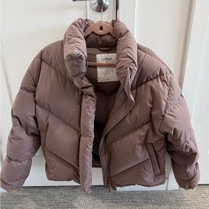 Aritzia WILFRED Cloud Puff Jacket in Brown